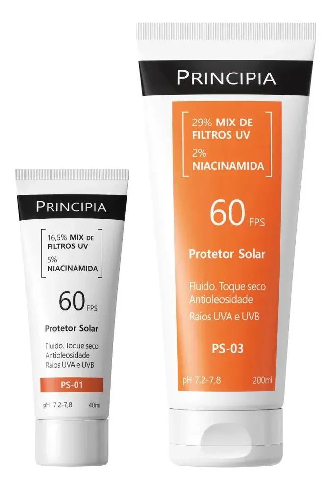 Principia Kit Proteção Facial FPS 60 PS-01 + Corporal 60 PS-03