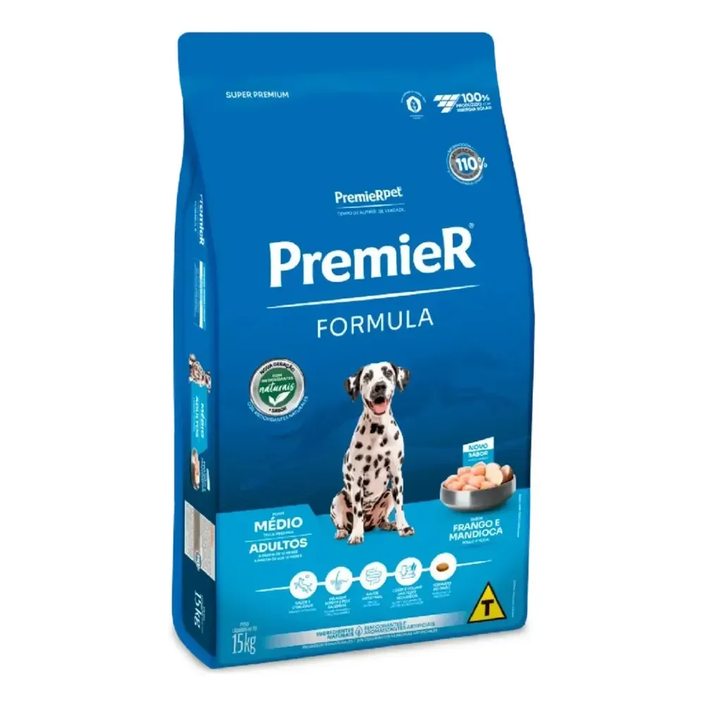 Ração Premier Fórmula Adultos Raças Média 15kg
