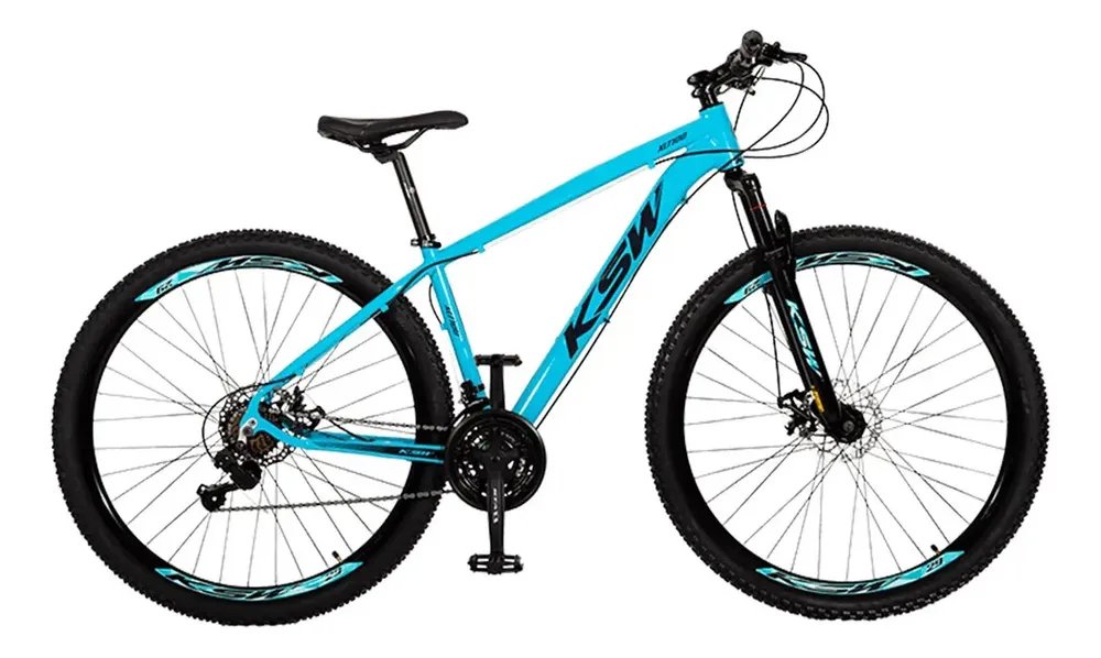 Bicicleta Aro 29 Ksw Xlt 100 24 Marchas Alumínio Freio Disco Azul/preto 17