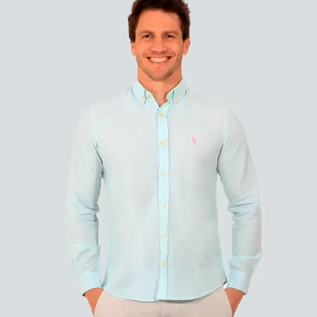 Camisa Social Linho Manga Longa Importada Original