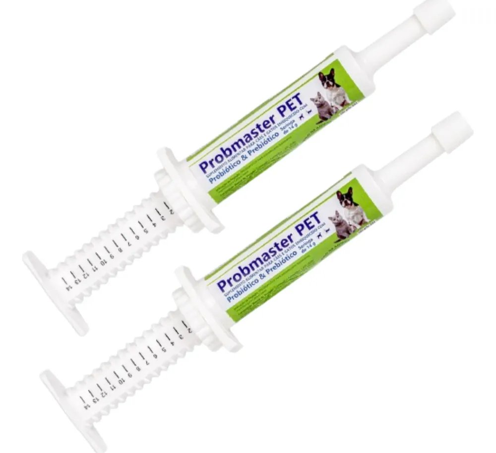 Kit 2 Probmaster Probiótico Pet Prebiótico Para Cães E Gatos
