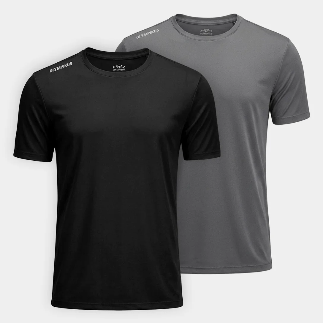 Kit Camisetas Olympikus Essential Mc 2.0 2 Peças Masculino