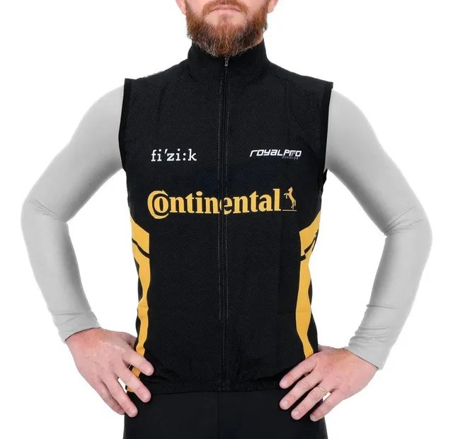 Colete De Ciclismo Corta Vento Marcio May Continental Preto