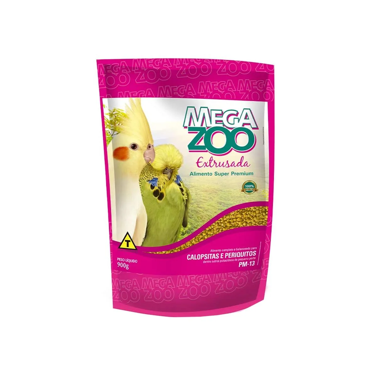 Megazoo RAÇÃO EXTRUSADA CALOPSITAS E PERIQUIT PM13 900G