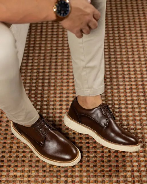 Sapato Social Oxford Casual Masculino Confort Moderno E Leve