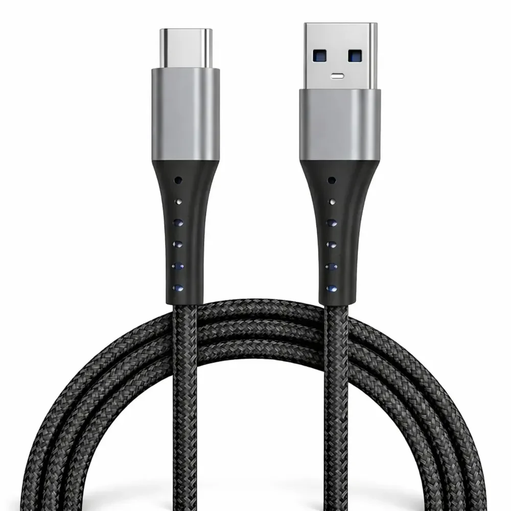 Cabo Usb Tipo-C 2 Metros Carregador Turbo Compatível Com Motorola Moto G Samsung Galaxy Xiaomi Redmi iPhone 15 16 17 Pro Max Carplay Ps5 Super Rápido