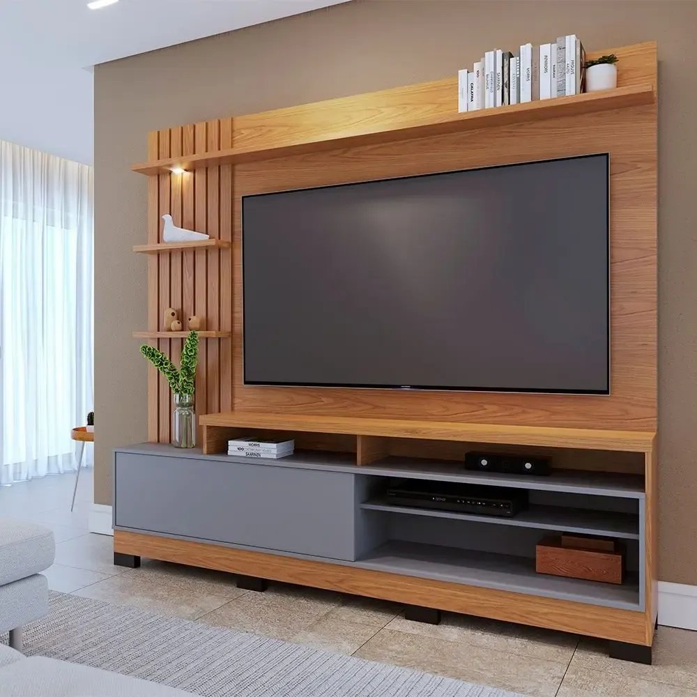 Estante Home Theater Para Tvs Até 65 Polegadas Com Led 1 Wt