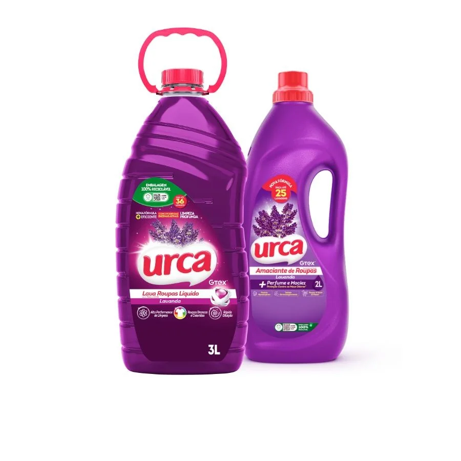 Kit Urca Lavanda : 1 Lava Roupas 3l + 1 Amaciante 2l