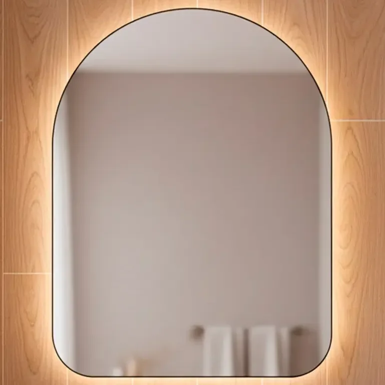 Espelho Orgânico Capela Led 44x64 Para Sala Quarto Banheiro Moldura Capela Led Frio