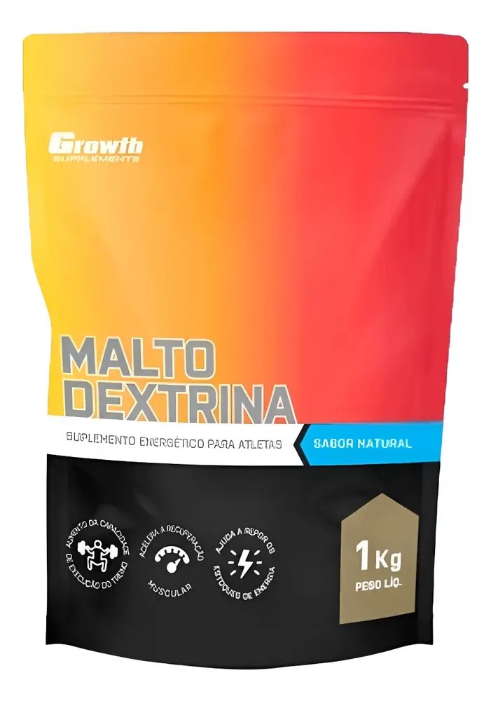 Maltodextrina 1kg Growth Carboidrato Fonte Rapida De Energia Natural - Sem Sabor Natural - Sem Sabor