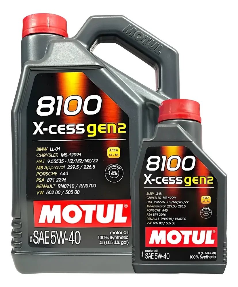 Óleo Motor Motul 8100 X-cess Gen2 5w40 Sintético 5 Litros