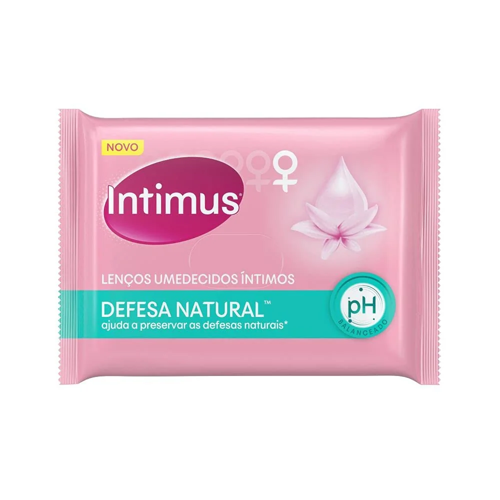 Lenços Umedecidos Intimus Defesas Naturais - 16 lenços