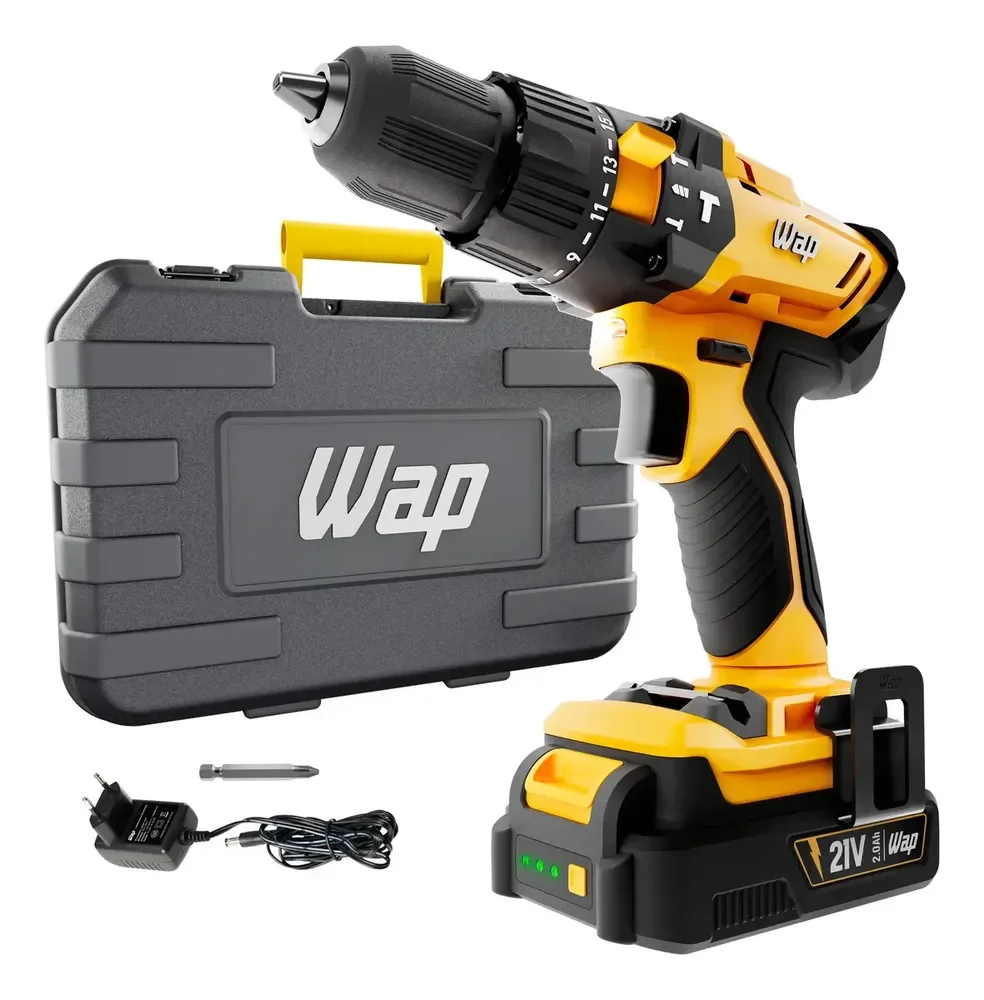 Parafusadeira e Furadeira de Impacto 3/8" WAP K21 ID02 2000 mAh