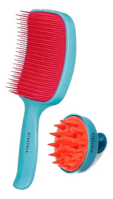 Kit Escova Raquete + Massageador Capilar Relax