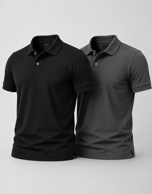 Kit 2 Camisa Gola Polo Masculina Básica Piquet Camiseta