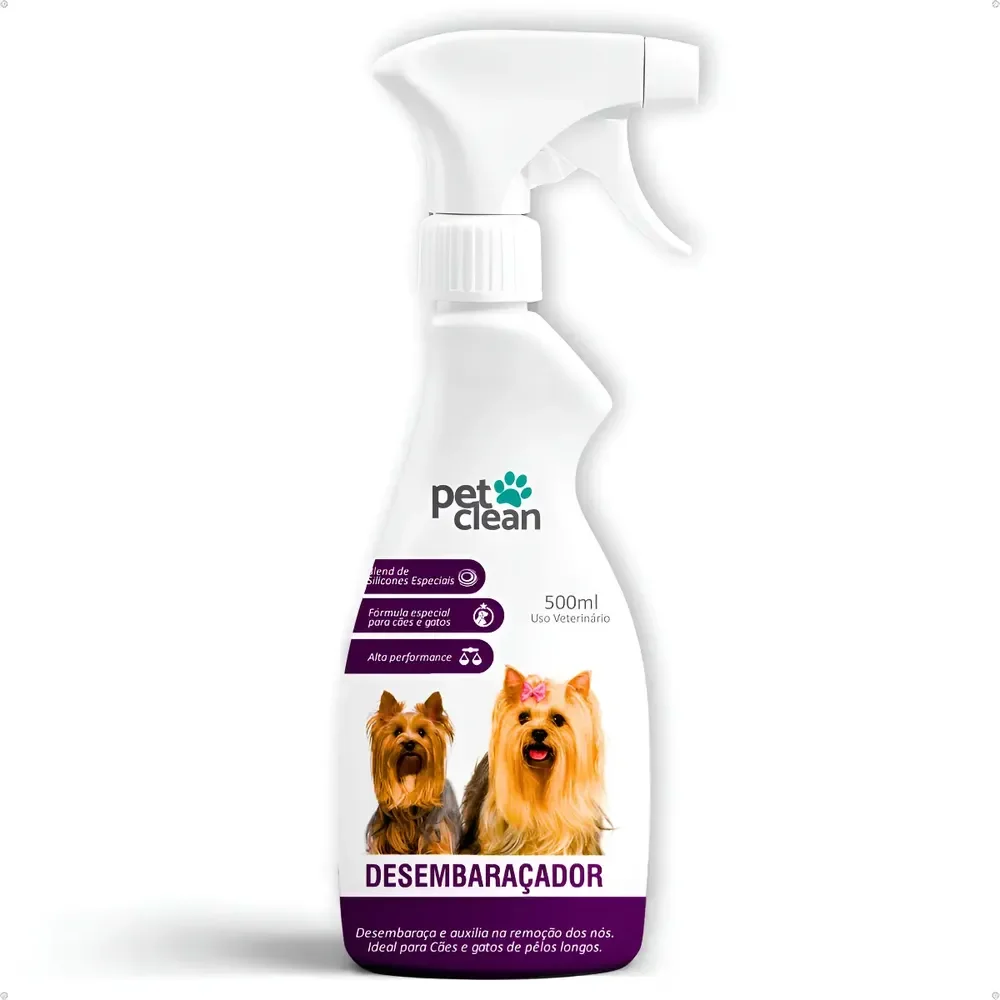 Desembaraçador De Pelos Cachorro E Gatos Pet Clean 500 Ml Fragrância Em Microcápsulas