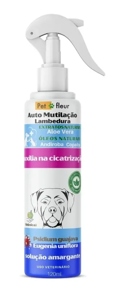 Anti Mutilação Lambedura Cicatrizante Pet Natural Caes Gatos