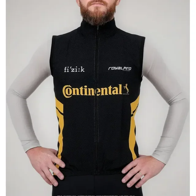 Colete De Ciclismo Corta Vento Marcio May Continental Preto