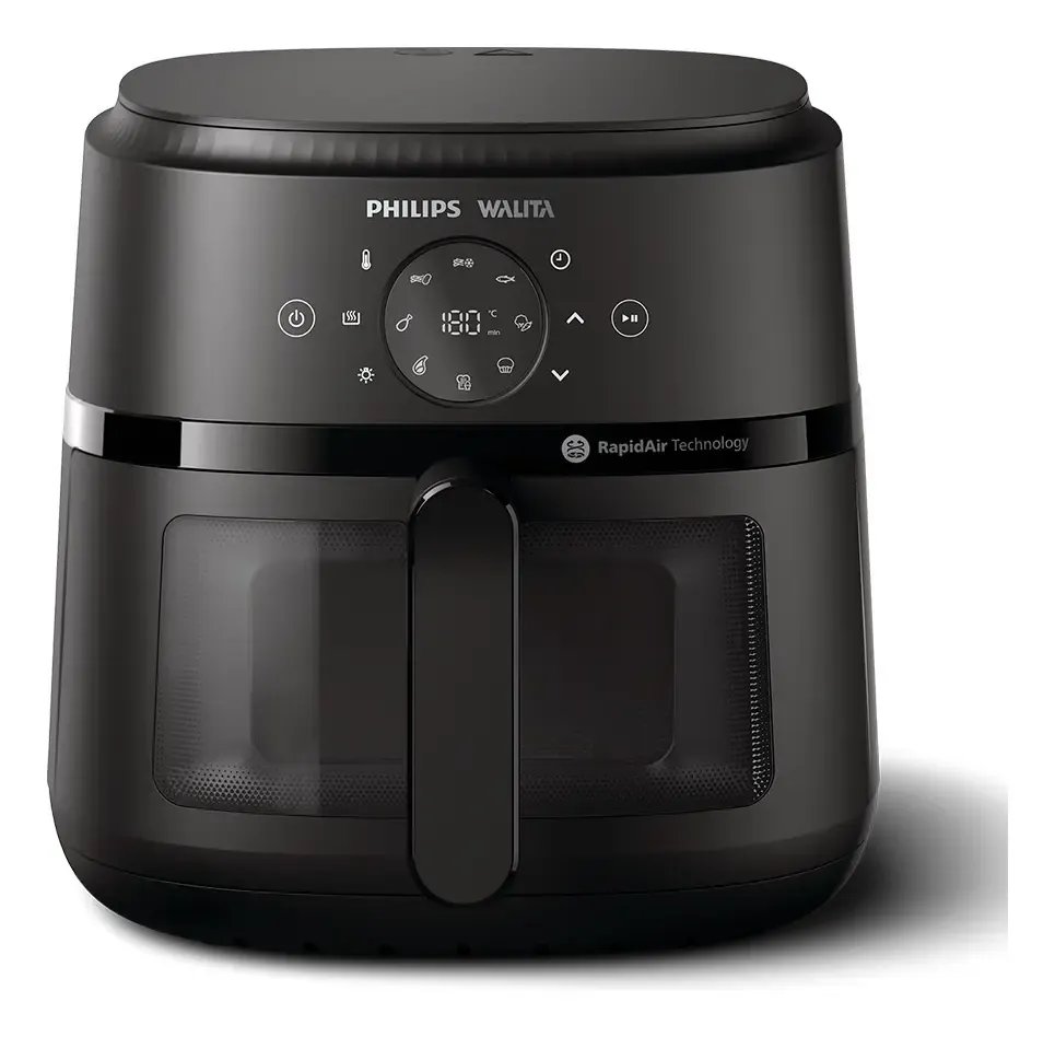 Fritadeira Airfryer Digital Philips Walita NA230/00 Negro