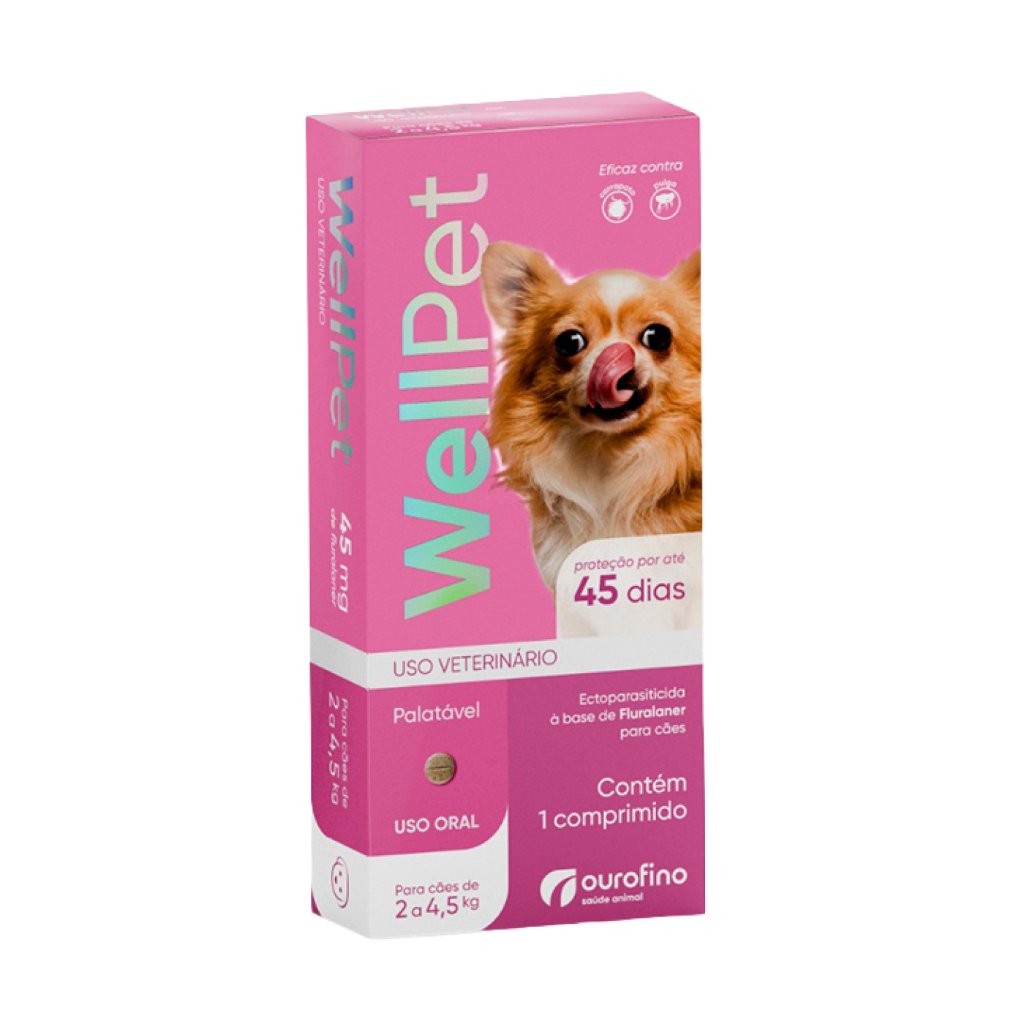 Antipulgas Wellpet Ourofino para Cães Variados 1 comprimido