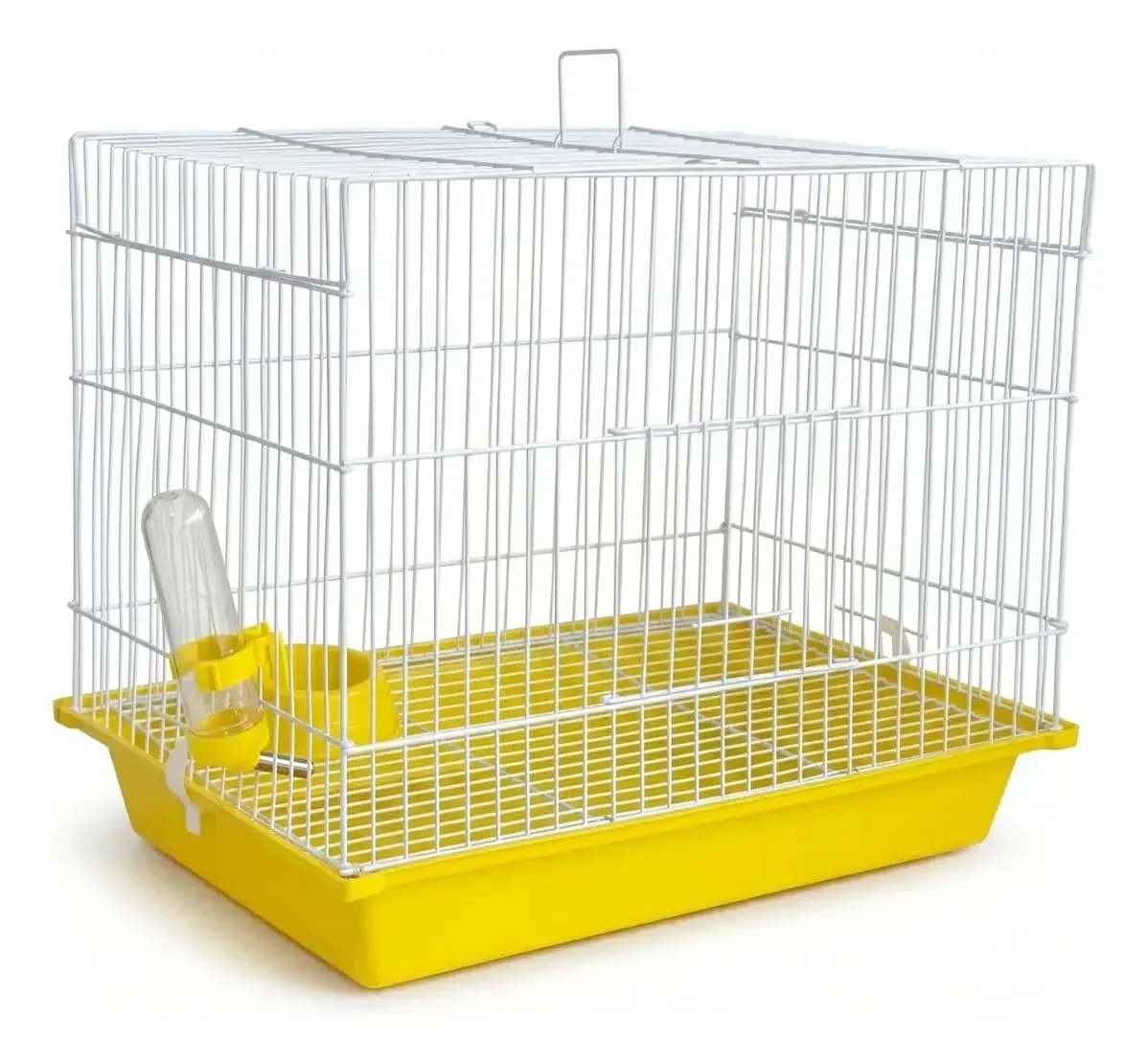 Gaiola Porquinho Da Índia Transporte Roedores Com Acessórios (AMARELO)