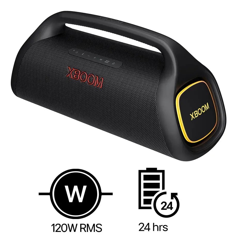 Caixa de Som LG XBOOM GO XG9S Bluetooth 5.3, 50W, Som Potente, LED Personalizável, Party Mode, Resistente à Água IPX7, Bateria Longa Duração e Design Compacto