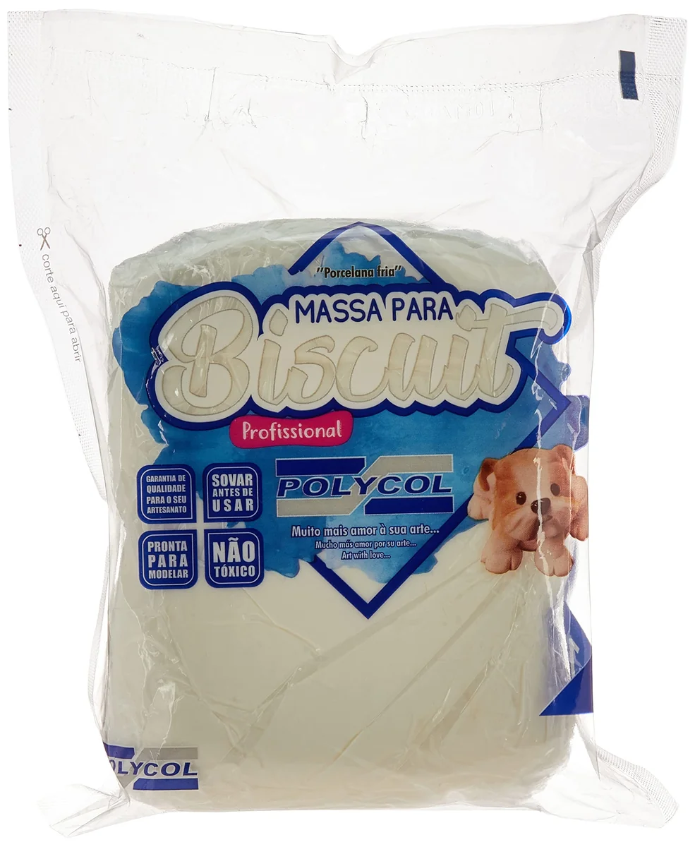Massa Para Biscuit, Polycol, 1 kg, Natural