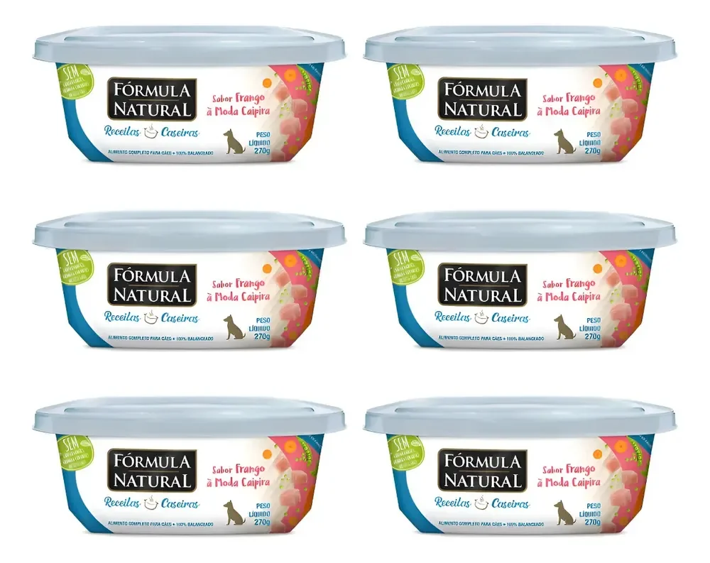 Comida Molhada Para Cão Fórmula Natural Receitas Caseiras Frango 270g