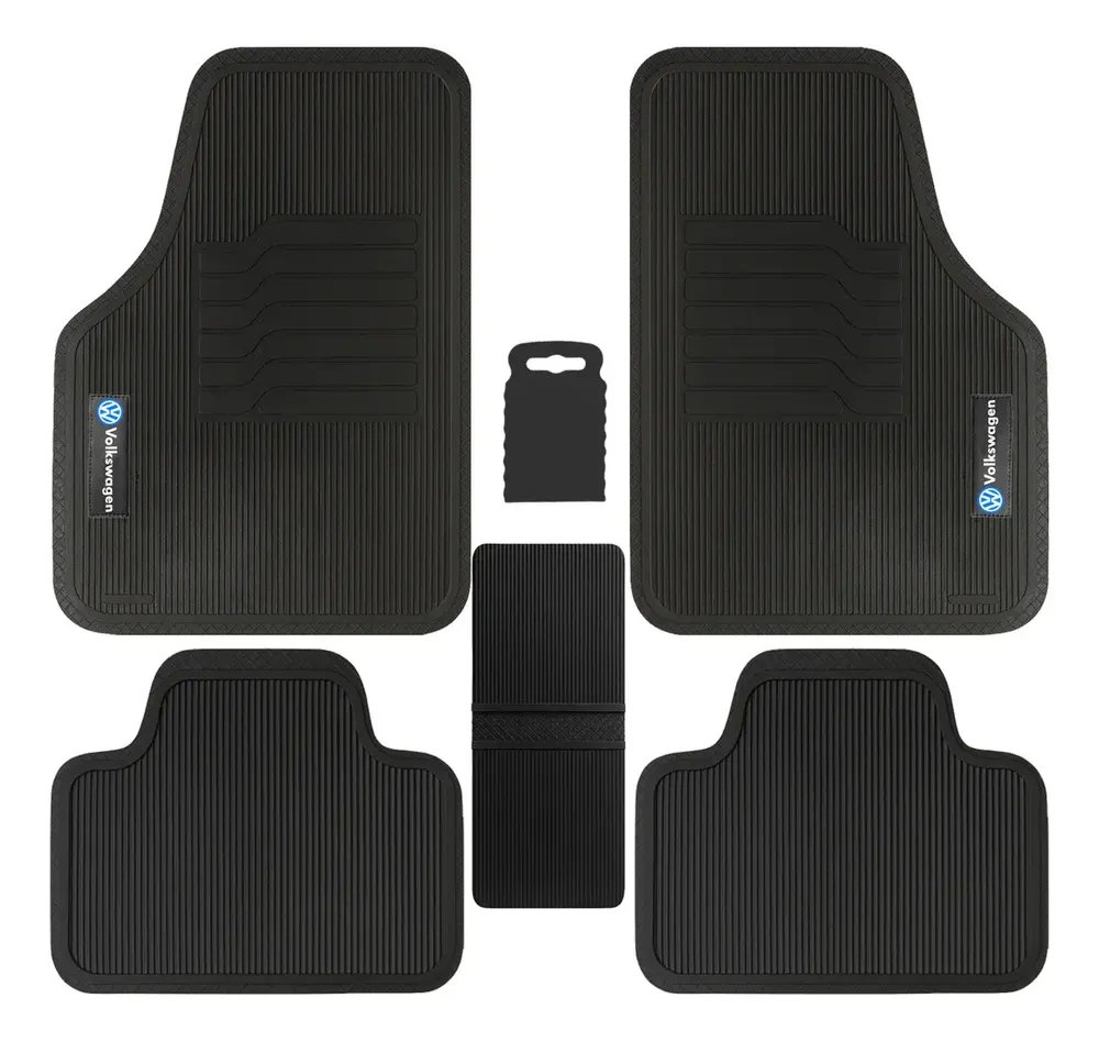 Jogo Tapete Personalizado Carro Borracha Volkswagen Bordado 5 Peças Gol G4 2006 A 2013