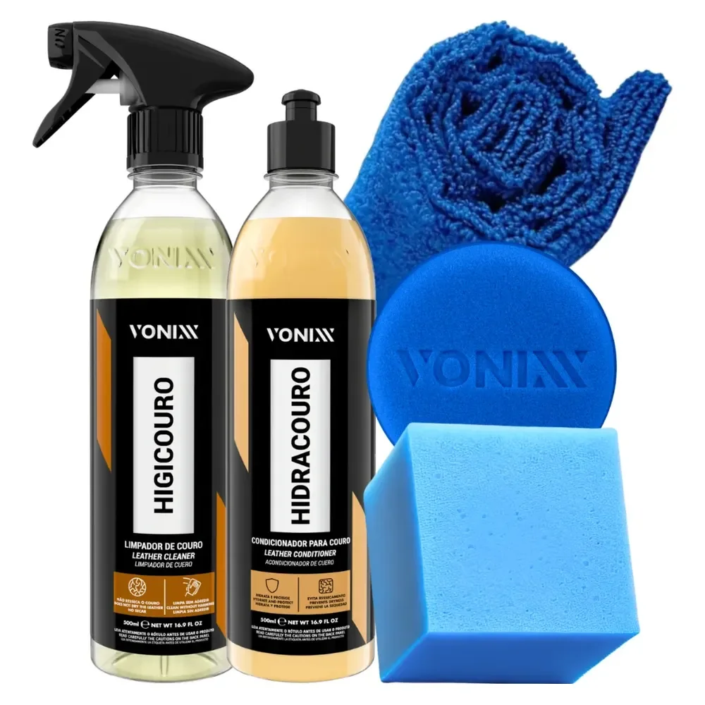 Kit Limpeza E Hidratação De Couro Vonixx - Limpa E Hidrata