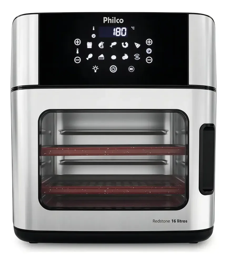 Fritadeira air fryer philco PAF16A 4 em 1 painel digital 16l preto