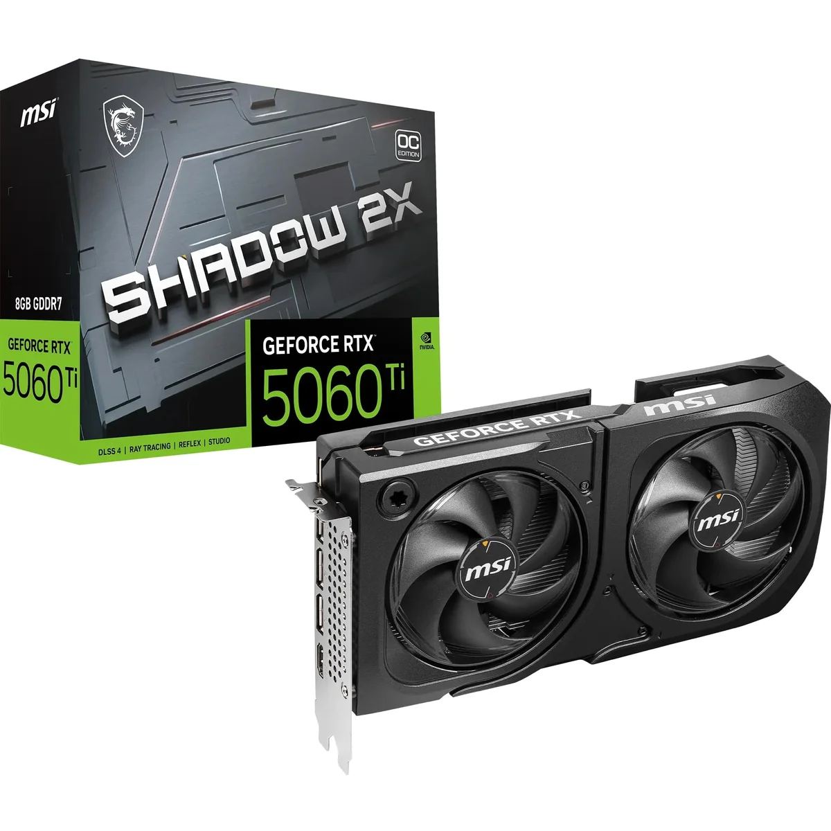 PLACA DE VIDEO NV RTX5060TI 8GB GDDR7 128BITS VENTUS 2X OC PLUS MSI 912-V536-023