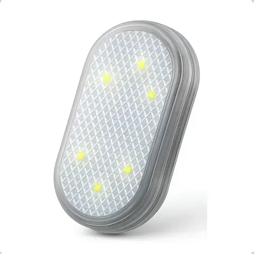Kit 2 Lâmpada Led Branca Toque Adesivo Velcro Interior Carro