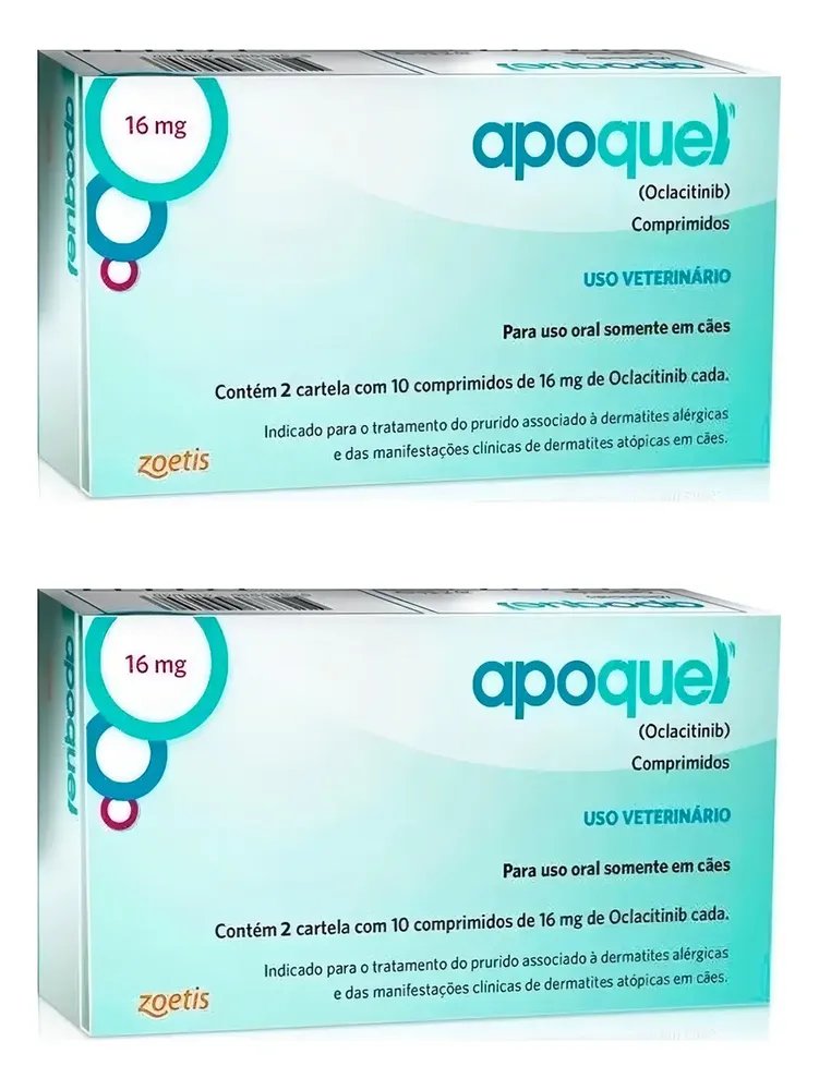 Apoquel 16mg 20 Comp. Anti Coceira para Cães Dermatológico