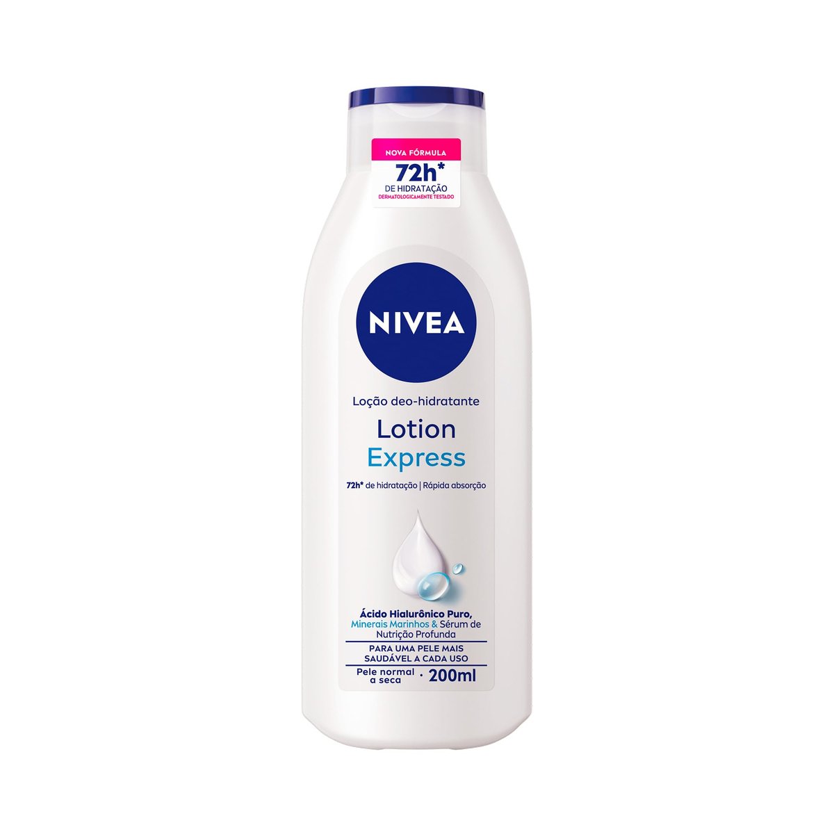NIVEA Loção Hidratante Corporal Lotion Express - Loção Hidratante com textura leve que hidrata profundamente, protege do ressecamento e auxilia na regeneração da pele - 200ml