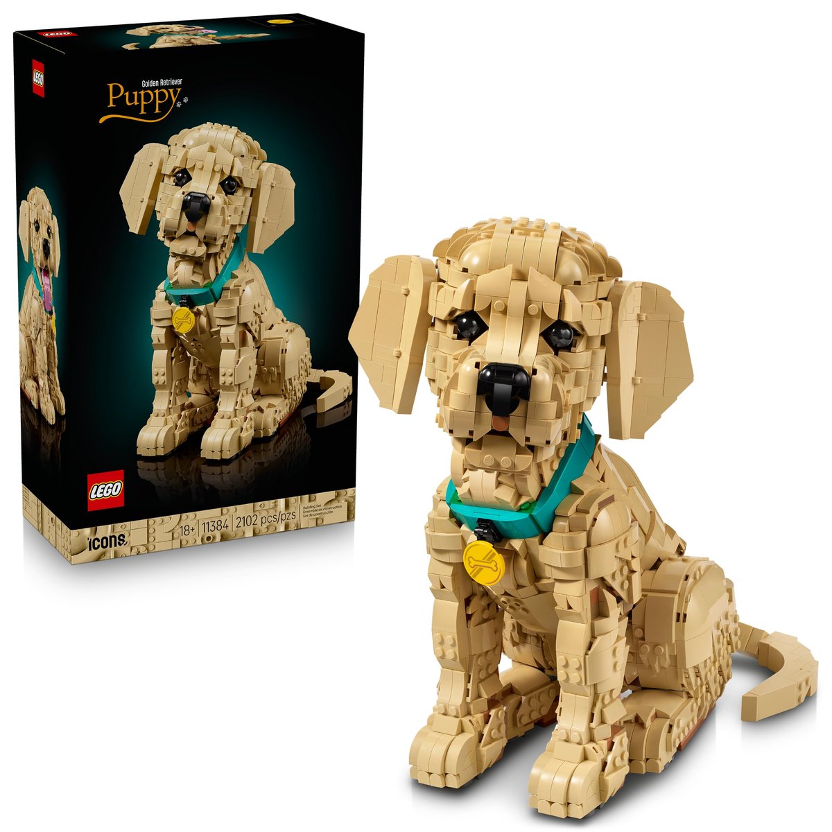 LEGO Icons Filhote de Golden Retriever 11384 (2.102 Peças)