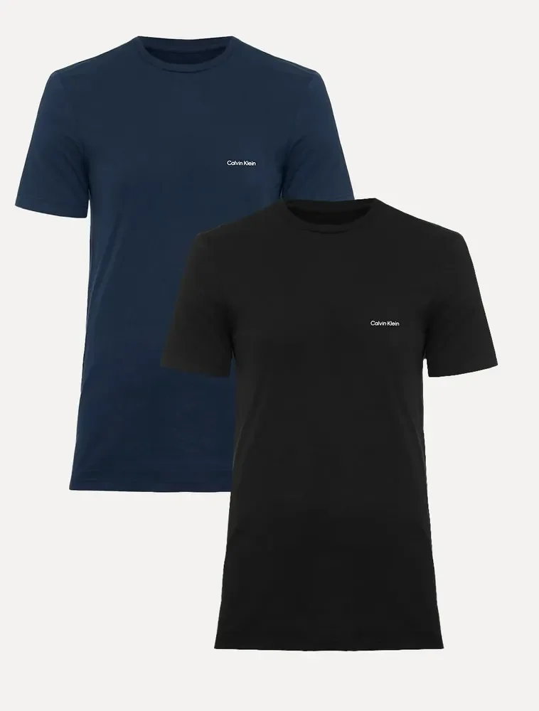 Kit Camisetas Calvin Klein | Masculina Preta/azul Marinho Preta/azul Marinho Xl/gg