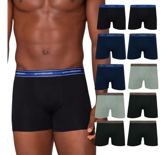 Kit 10 Cueca Boxer Lupo Algodão Cotton Conforto Original Box