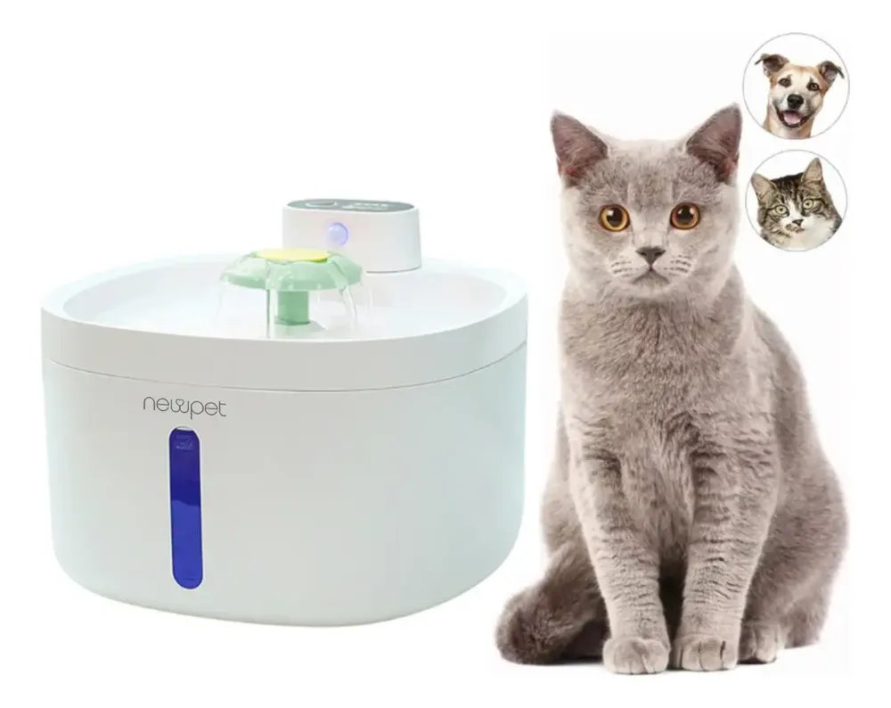 Bebedouro Automático New Pet para Gato e Cão 2.6L Sensor Sem Fio