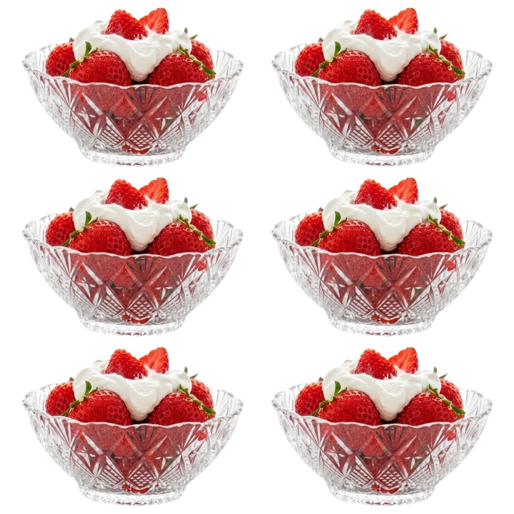 Kit 6 Taças Bowls de Vidro para Sobremesa e Sorvete 170ml Linha Premium com Design Elegante