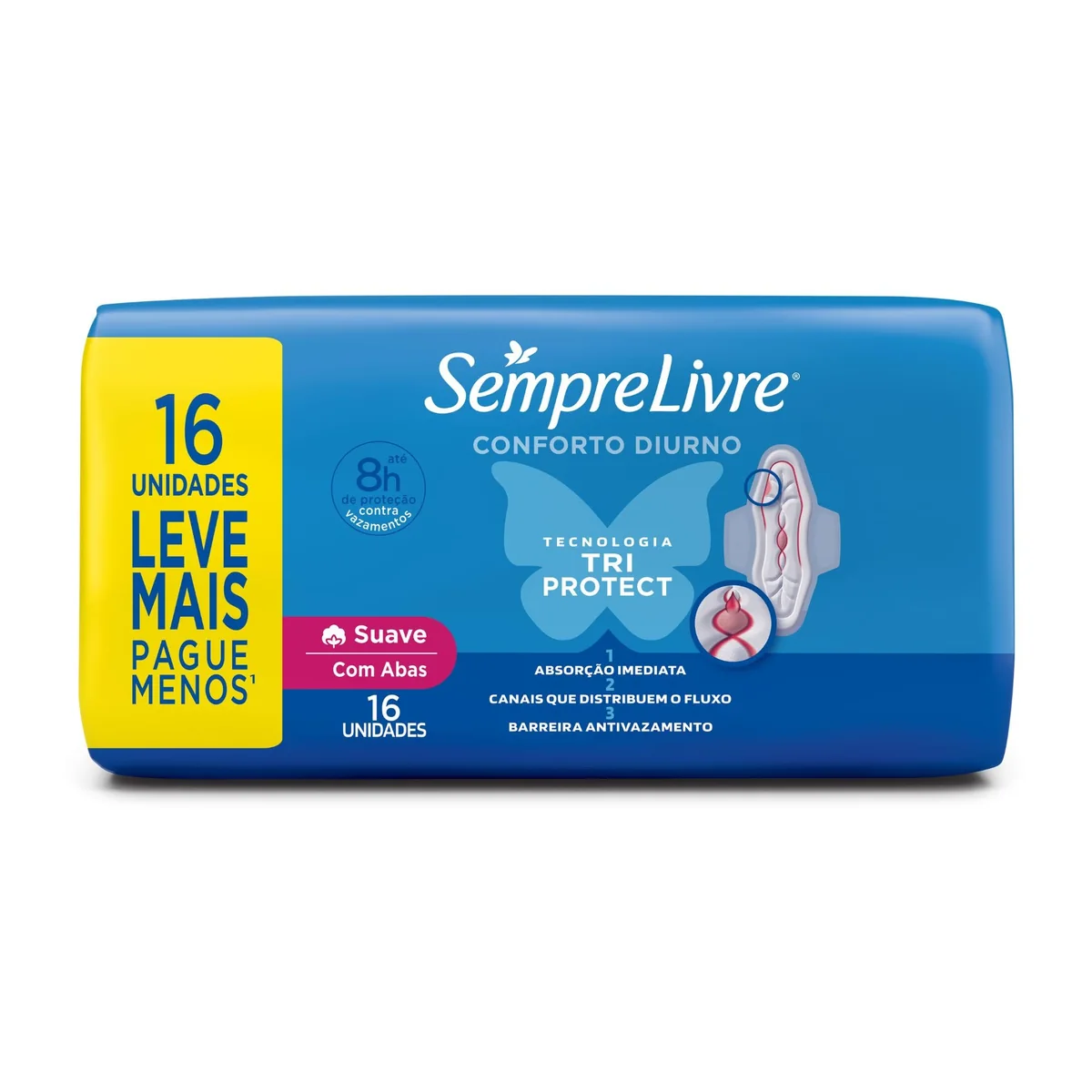 Sempre Livre Absorvente Externo Plus Suave 16un