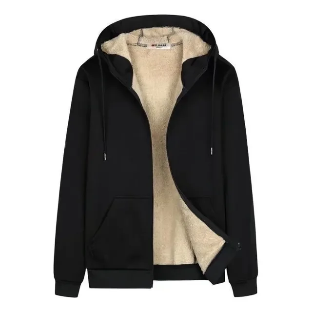 Moletom Masculino Forrado Polar Com Capuz E Zíper