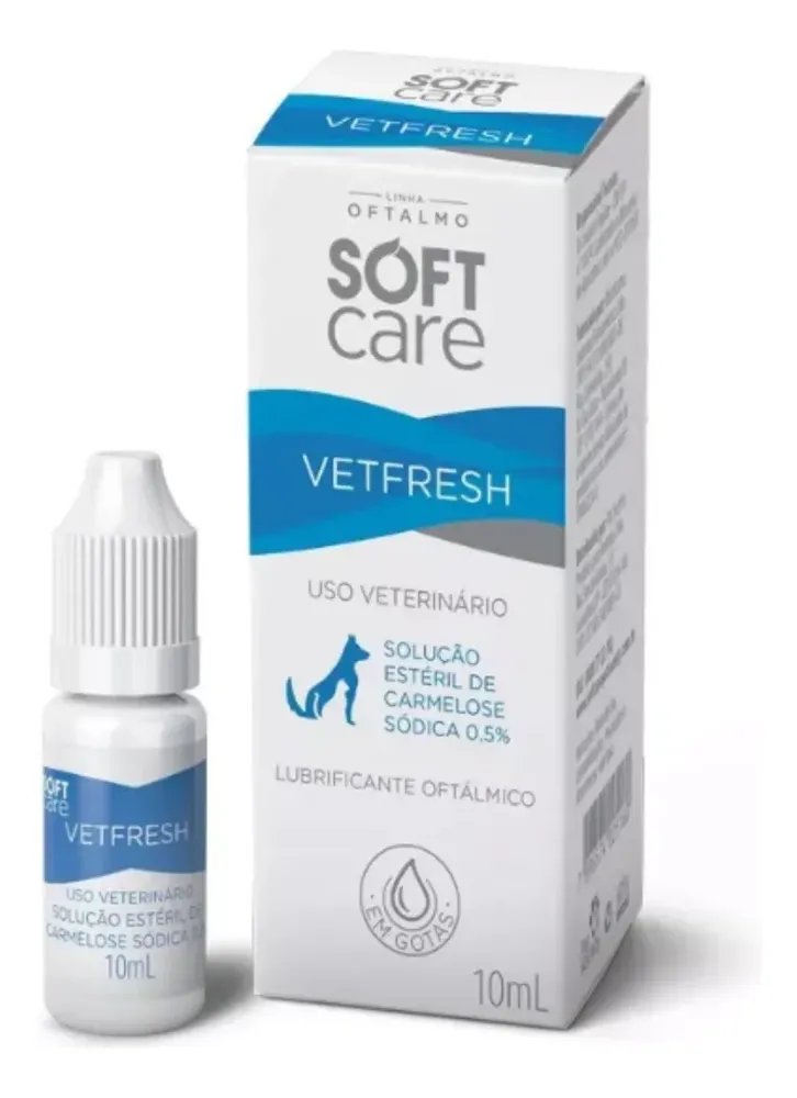 Colírio Lubrificante Ocular Vetfresh 10ml Cão Gato Soft Care