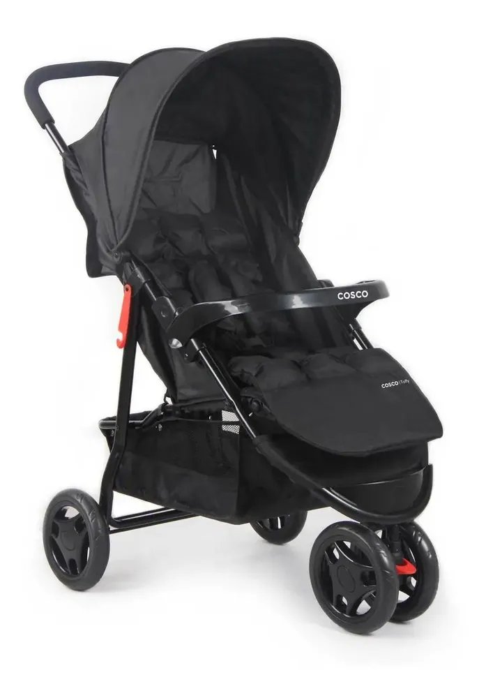 Carrinho de Bebê Cosco Kids, Toffy, Preto Absoluto