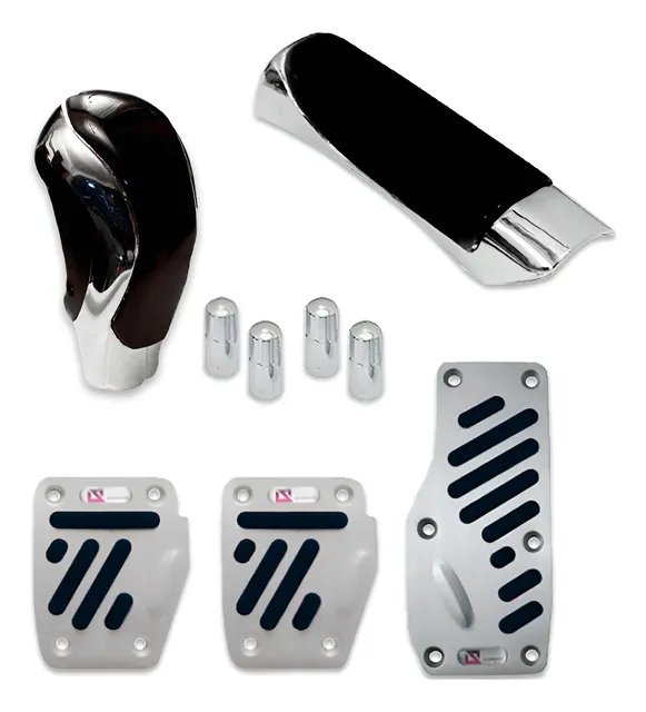 Kit Pedaleira Esportiva Manopla Bola Pino De Válvula Carros