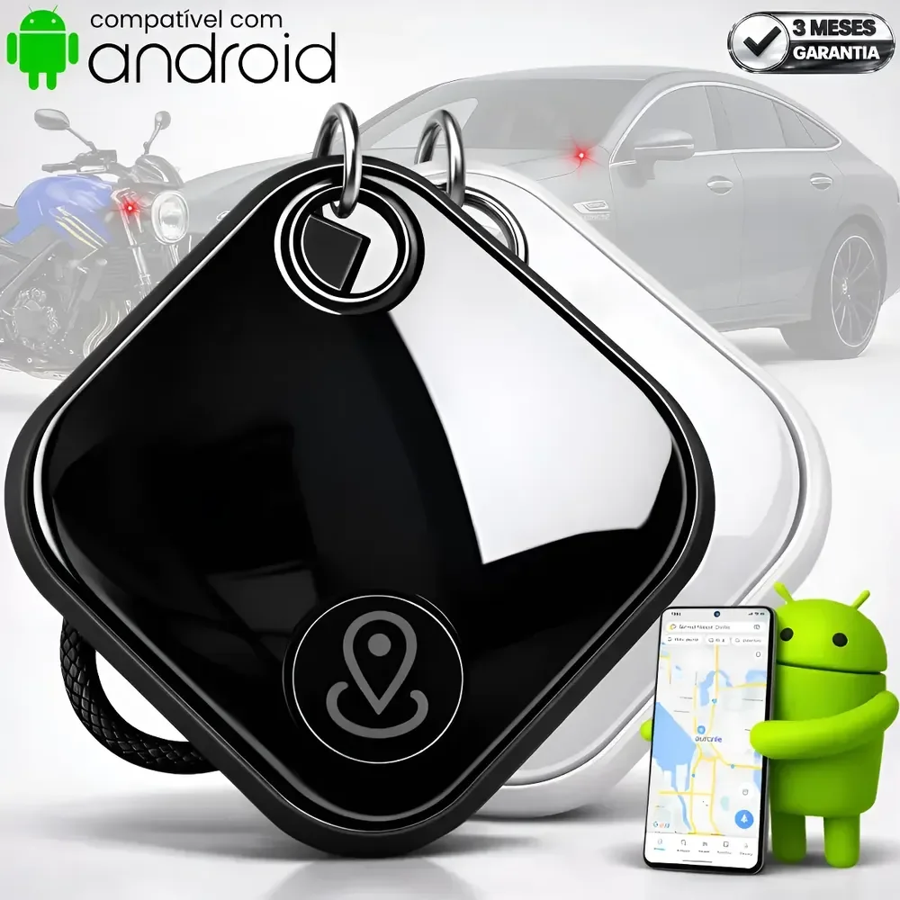 Mini Rastreador Veicular Moto Carro Localizador Gps Android Preto/branco