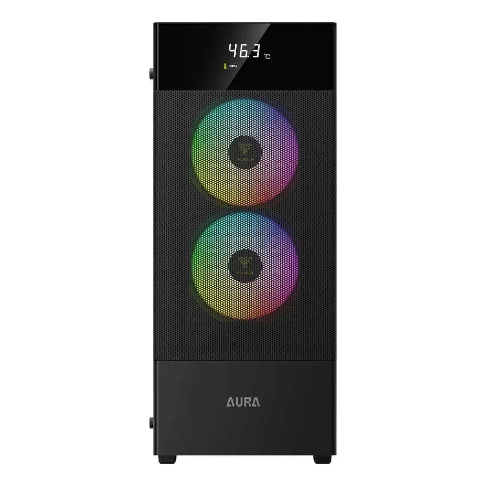 Gabinete Gamer Aura Gc5 Elite Argb Com 3 Fans Preto Gamdias Preto