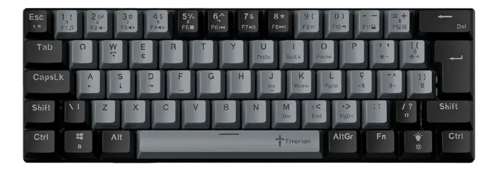 Teclado Mecânico Gamer 60% Switch Huano Brow Red Pc Computador Switch Vermelho Português Brasil - Titorion
