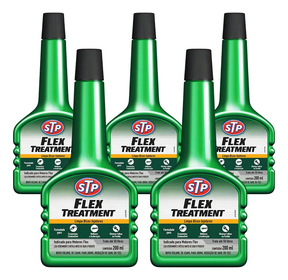 5 Aditivo Stp Flex Treatment - Combustível Alcool E Gasolina Cor Verde
