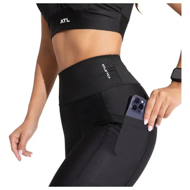 Calça Legging Feminina Fitness Com Bolso Lateral Atletyca